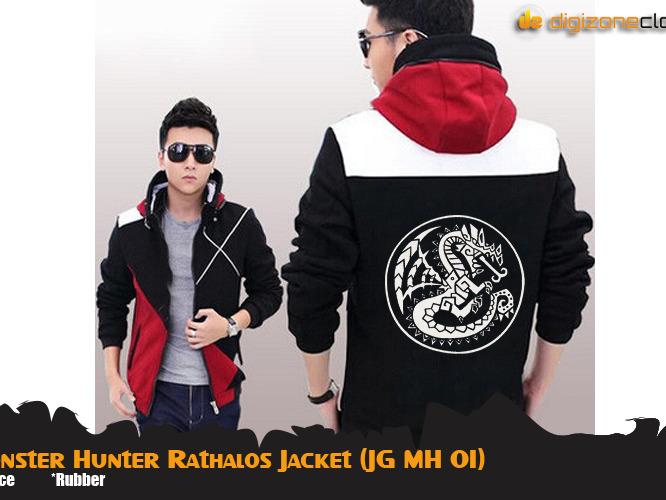 Jaket Canvas Hoodie Game Monster Hunter Rathalos JG MH 01