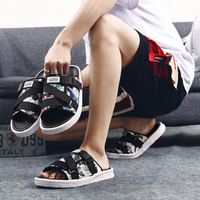 Sandal Pria Printing kartun / sandal Pria japan CHANCLAS / sandal Pria kartun Murah / sandal gunung 