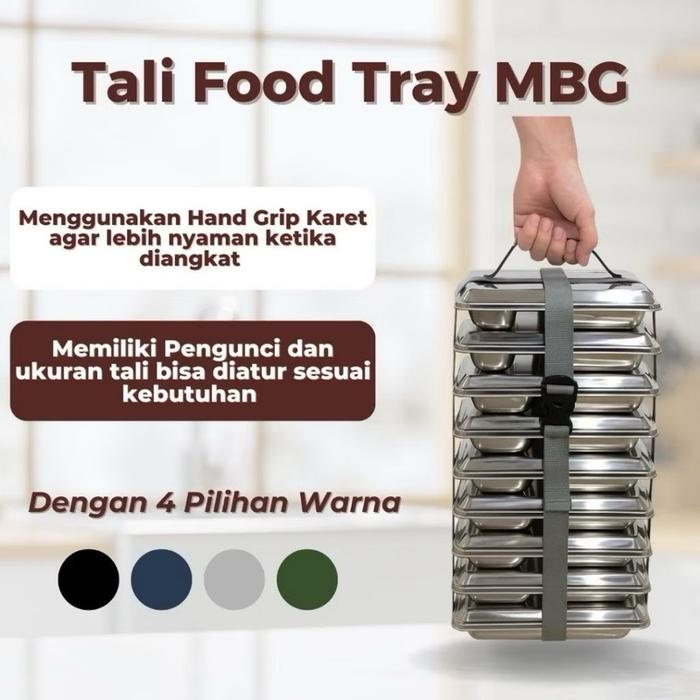 Tali pengikat MBG tali pengikat omprengan MBG stainless berkualitas kuat tali ompreng trayfood mbg