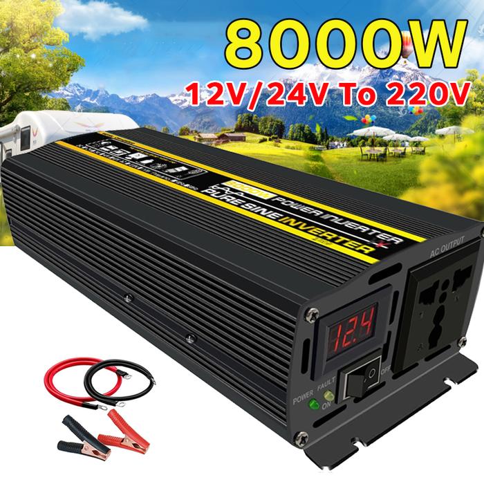 6000W Camping Inverter 8000W Large Power Inverter DC 24V 48V To