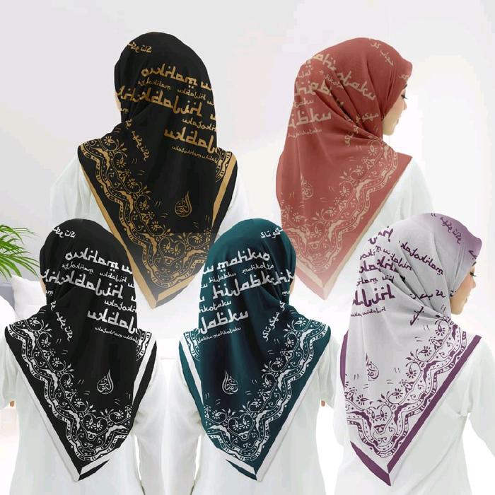 hijab kerudung segi4 empat motif new araban