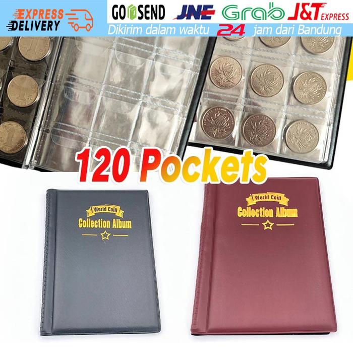 【New Version】World Coin Stock Dompet Album Koleksi Koin Kuno Uang Kuno 120 Slot Original