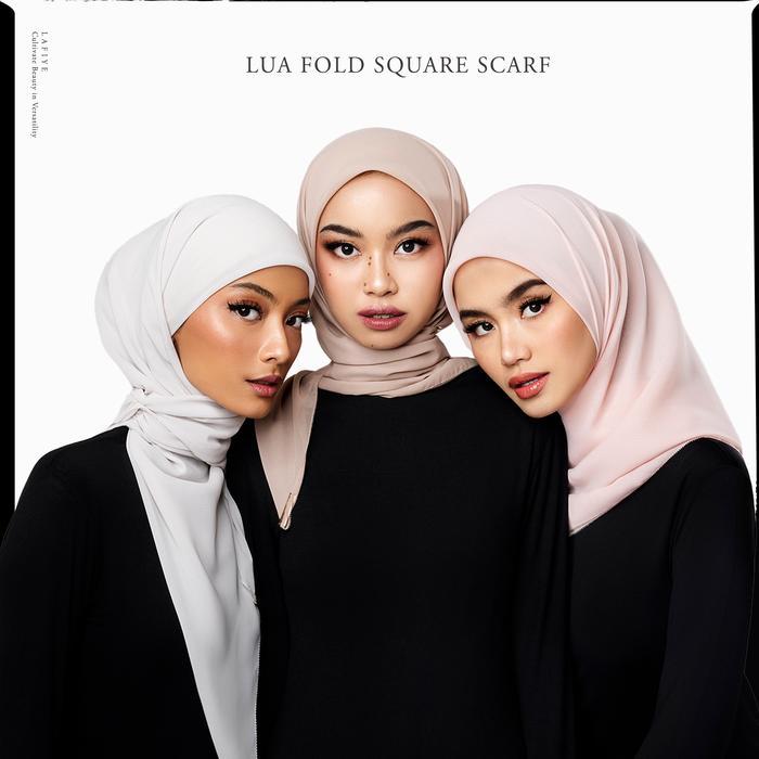 Lua Fold Square Scarf - Lafiye Premium Square