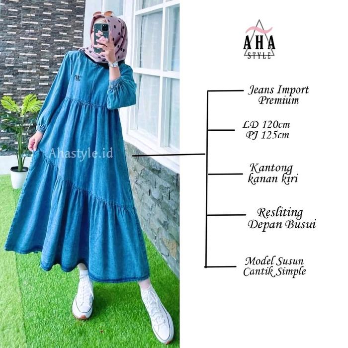 Aha Dress Jeans / Dress Jeans Susun / Jeans Denim Jumbo Wanita