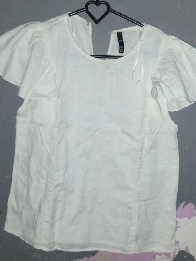 Blouse Putih Zara Trf Ruffle original