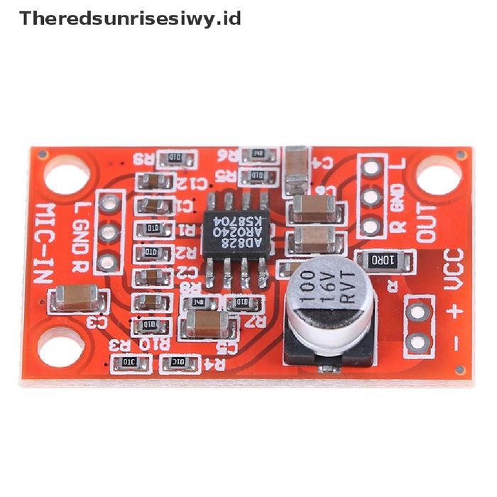 (Theredsunrisesiwy.Id) Ad828 Papan Preamplifier Mic Stereo Dinamis Dc