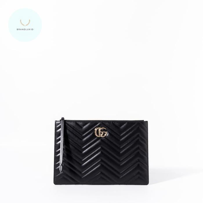 GUCCI GG MARMONT LARGE POCHETTE BLACK