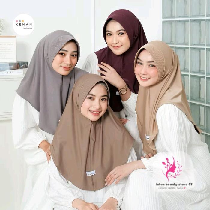 SIAP KIRIM KENAN - Daily Dzevada Size M Hijab Instan Matt Jersey Bergo Kerudung Nyaman Ori
