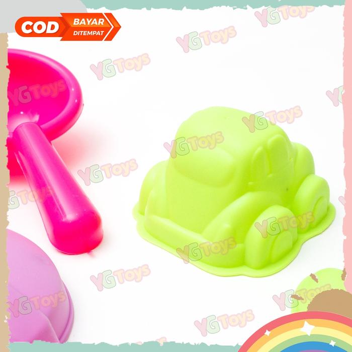 YGtoys Mainan Pasir Anak 1 Set Pasir Ajaib Mainan Edukasi Ajaib dan Cetakan Eskrim Pasir Pantai Ista
