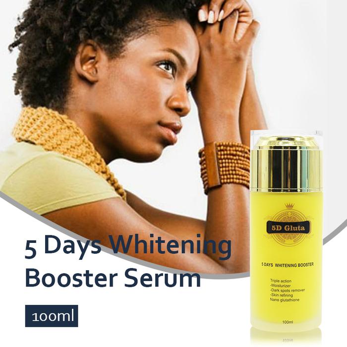 5D Gluta Whitening Yellow Booster Serum 100ml for Hydrating Removing