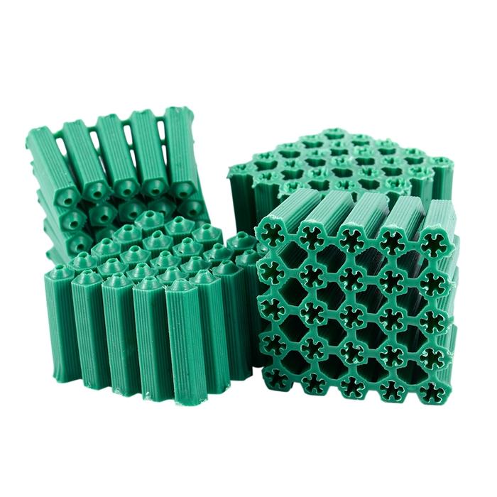 Pemasangan Sekrup Hijau 6 Mm Non-Slip Dowel Plastik 100 Buah