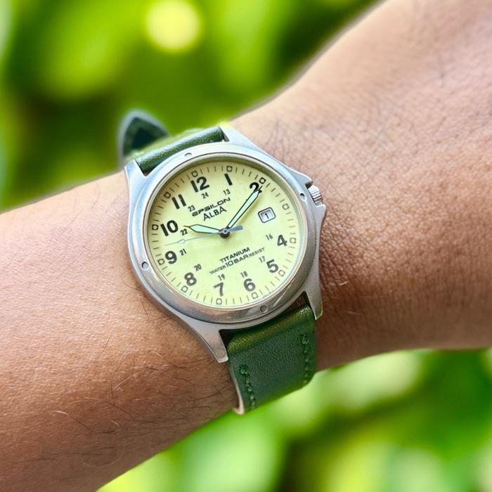 Vintage Alba Epsilon Titanium Full Lume Dial β Rare Bundle Double Look