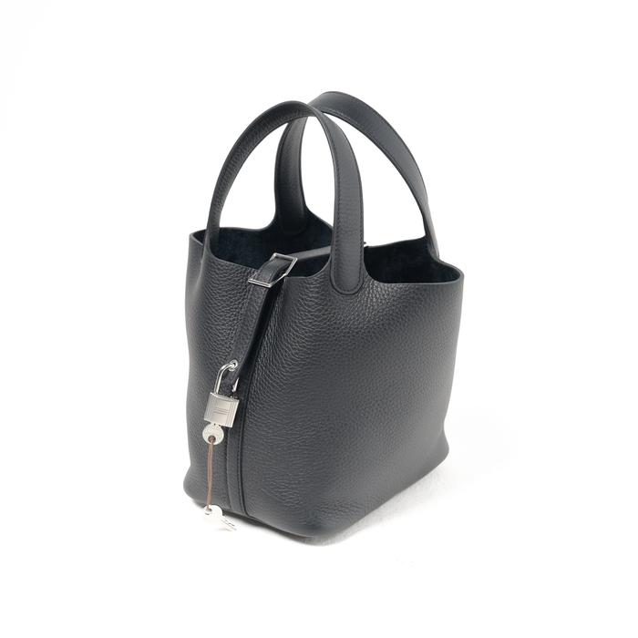 Tas PICOTIN 18 BLACK PHW BAG 100% ORIGINAL