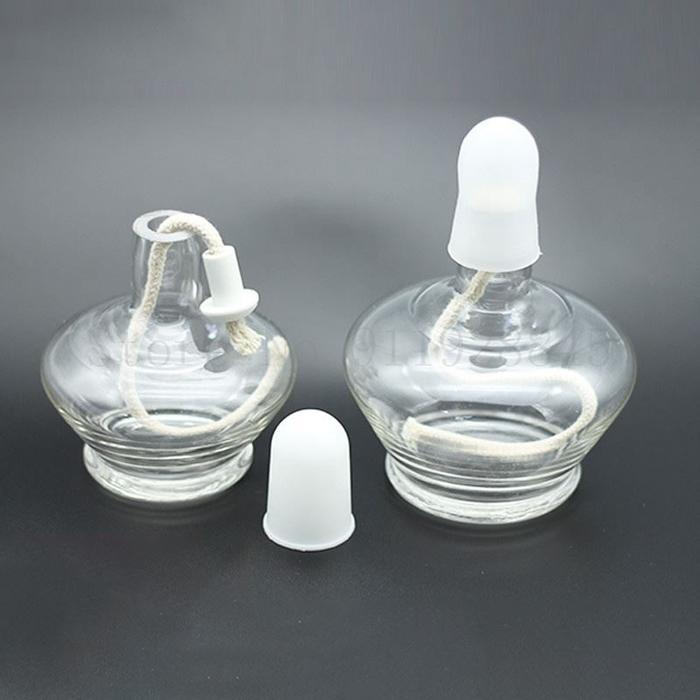 1 Buah 150Ml 250Ml Lampu Pembakar Kaca dengan Sumbu Katun