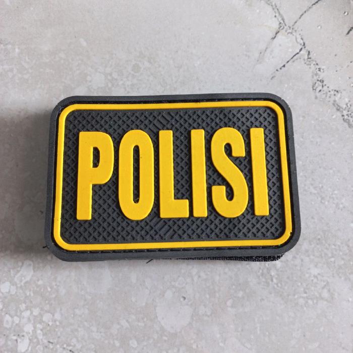PATCH RUBBER LOGO POLISI - TEMPELAN EMBLEM KARET LOGO POLISI