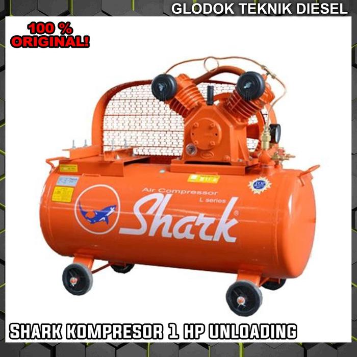 SHARK Kompresor Angin 1 HP PK Unloading Tanpa Penggerak Air Compressor TERBAIK ORIGINAL