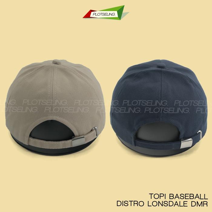 Topi Baseball Polo LONSDALE LONDON Kasual Distro Pria Wanita Abu Cream Hijau Navy Merah Bahan DMR Te
