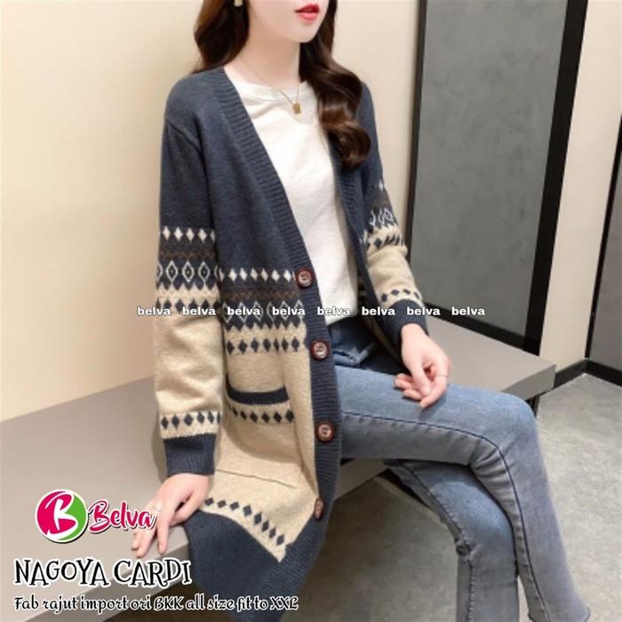 outer Jaket rajut wanita jumbo korean style tebal import terbaru. Outer rajut jumbo premium halus ad