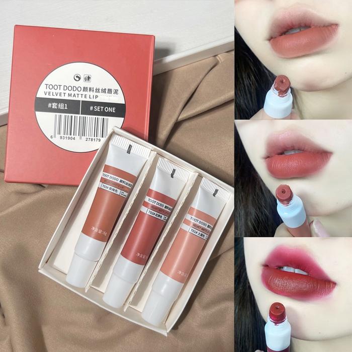 Terlaris, 3PCS Lipstick Velvet Matte Set Liquid Lipstick Waterproof