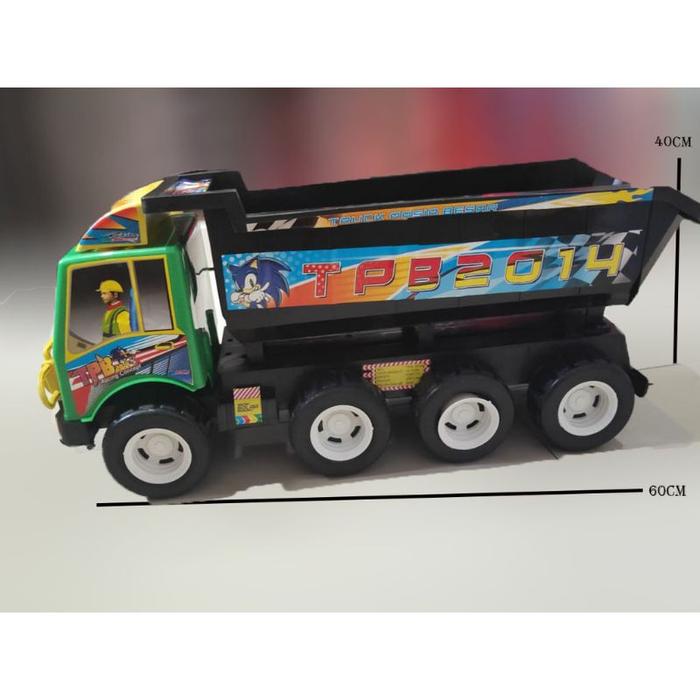 2014H - Mainan Truk Dump Panjang Besar Ukuran Jumbo TPB H 2014 Hitam