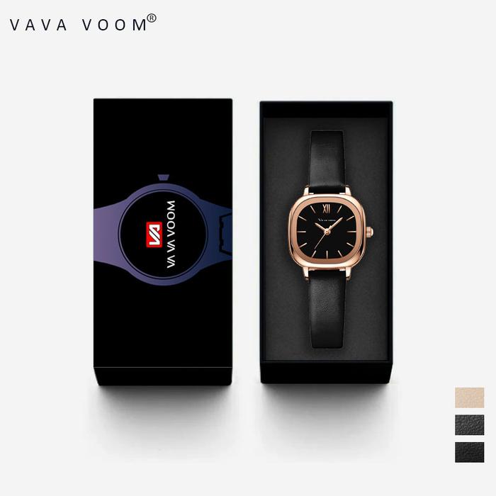 REKOMENDASI VAVAVOOM JAM TANGAN WANITA KLASIK MODE DISPLAY KUARSA SANTAI JAM TALI KULIT TAHAN AIR JA