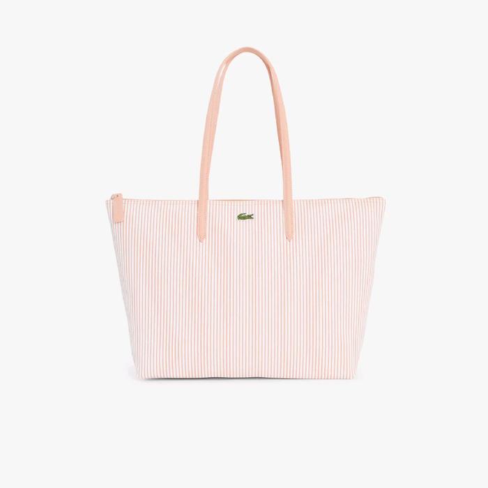 Lacoste Women's Striped L.12.12 Concept Tote Bag - Pink