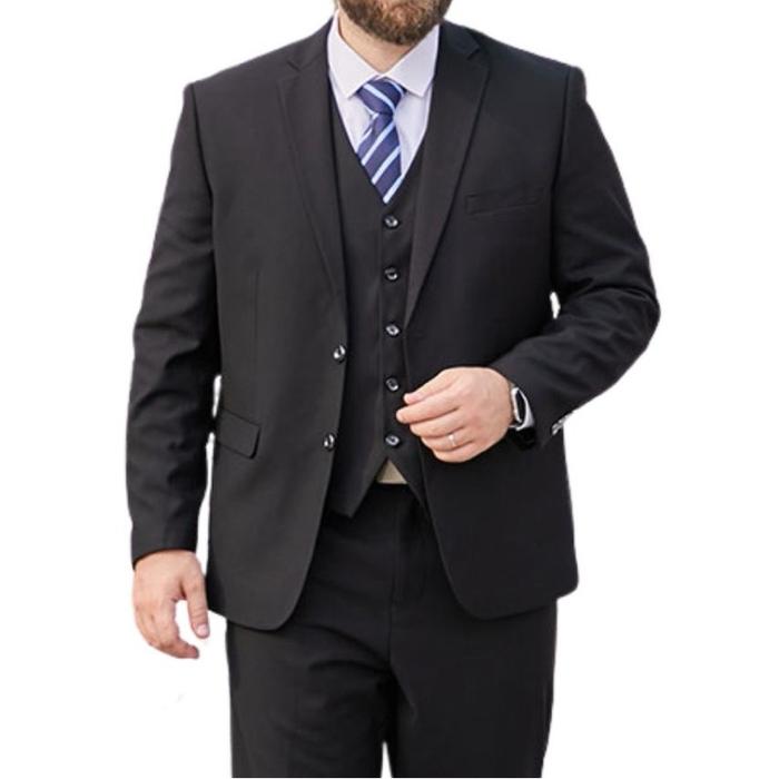 Satu set Jas pria Ukuran besar Slim Fit Kantor- nikah- Jas premium (Jas, celana, rompi) FREE Dasi