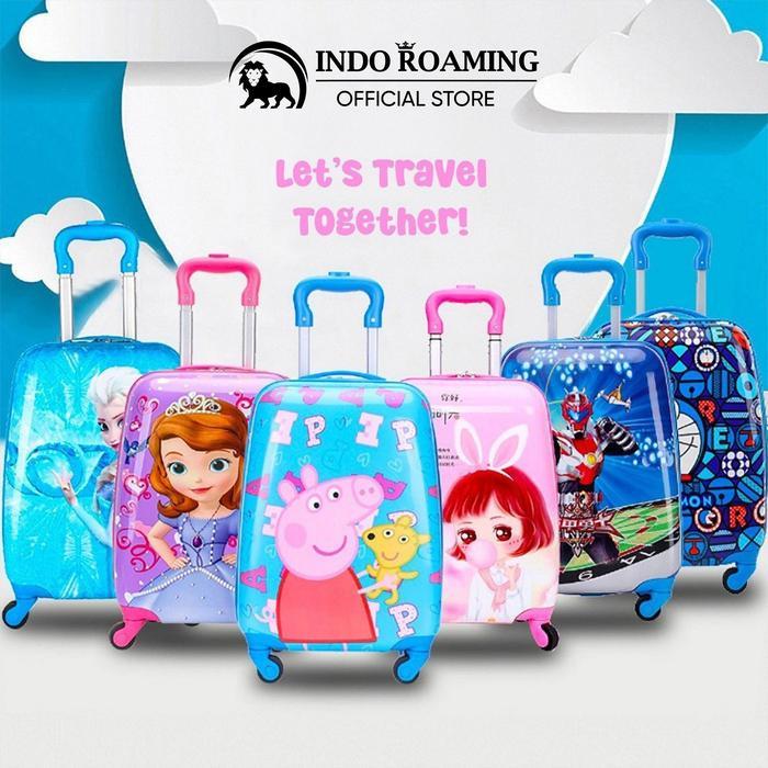 Indo Roaming Tas Koper Anak 3D Karakter Kabin Anti Baret & Pecah - SH001