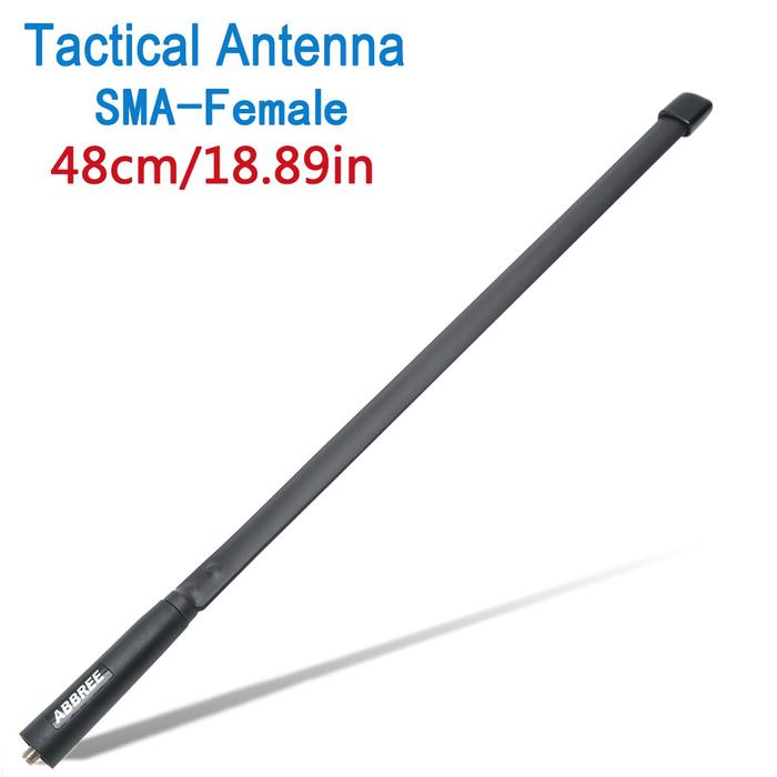 Abbree CS Tactical Antenna SMA Female Dual Band 144/430Mhz Foldable