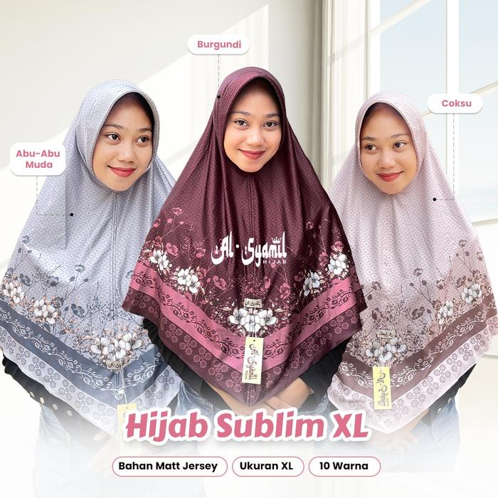 Hijab Sublim Printing Al Syamil Jumbo PD 80 PB 90