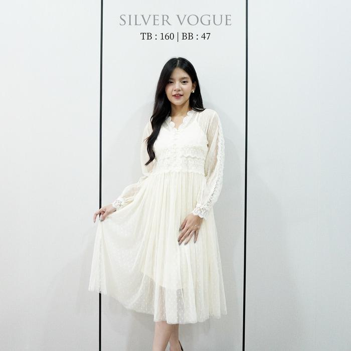 SV 6978 - Descy Lace Dress | Gaun Lace + Tile Pakaian Kasual Wanita