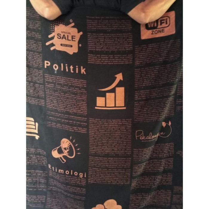 New Sarung Trend Koran Hitam/Sarung Murah/Sarung Santri Hitam Kain
