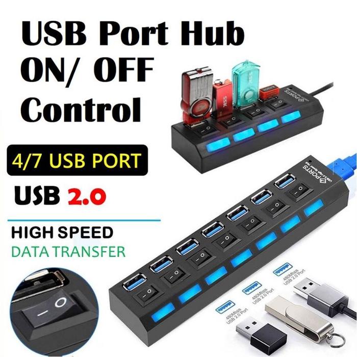 Usb Hub 7 Port On Off / Usb Hub 7 Port On Off / Usb Hub 7 Port Saklar