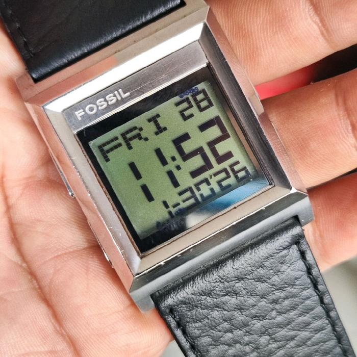 Jam tangan Fossil JR-9304 Vintage rare original tali kulit