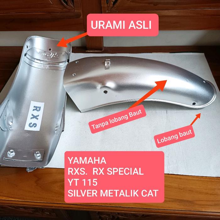 spakbor slebor belakang Yamaha RXS RX Special PNP YT 115 RX100 RX 100 RX 125 silver metalik cat uram