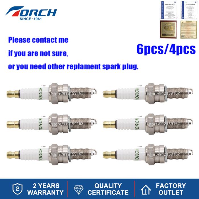 4-6PCS Spark Plugs TORCH B8RTC-9 Replacement for Candles 90527/MR8E-9