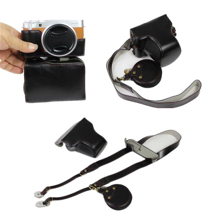 Luxury Version Camera Bag PU Leather Case For Fuji Fujifilm XA7 X-A7
