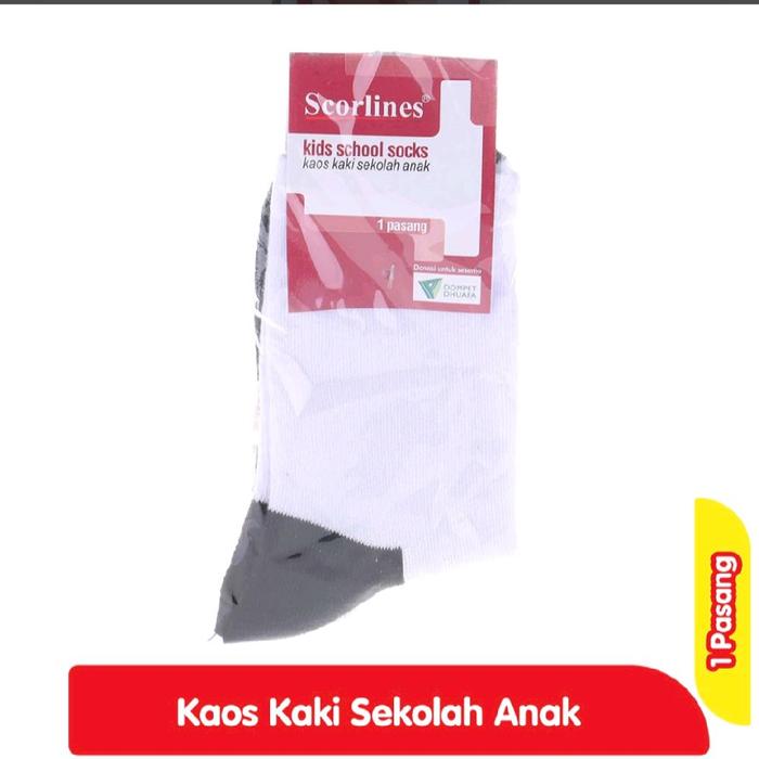 Scorlines Kaos Kaki Sekolah Anak Desain Klasik Nyaman Cocok untuk Anak Usia Sekolah Ideal Sehari-har
