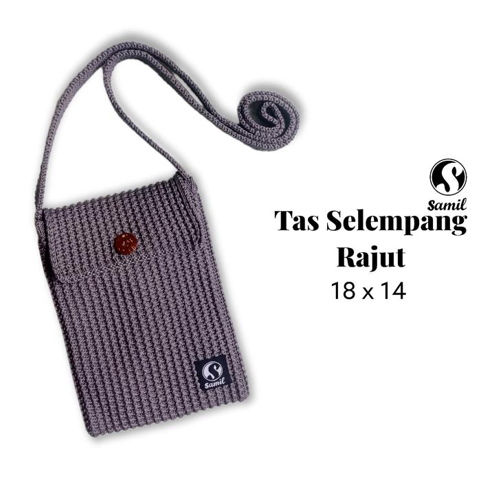 Tas Rajut HP Selempang Wanita - Sling bag wanita tas hp bellagio ori