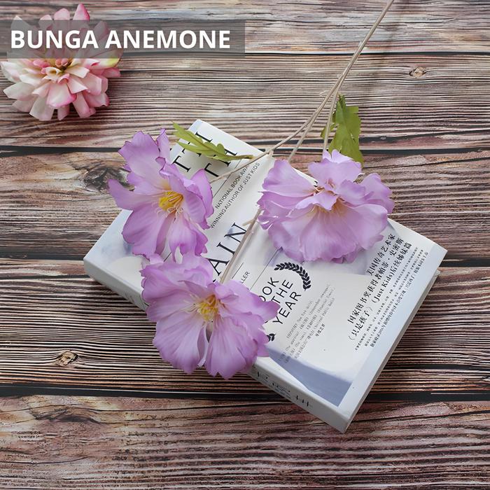 Bunga Palsu Anemone flower Bunga Anemone/Windflower Dekorasi Wedding Bunga Plastik Buatan Palsu Hias