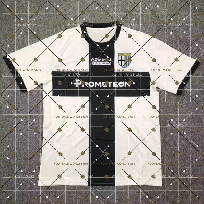 24-25 Season Parma Second Away Fan Edition Short Sleeved Football Jersey For Adult And Children's Tr