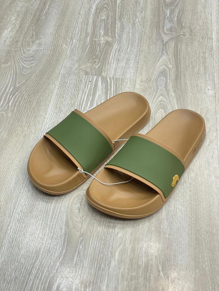Fipper - Slip On Brown Sorrel / Green Verdi / Mustard  Sendal Karet Pria Selop wanita