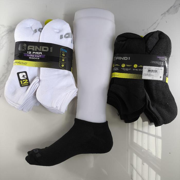 Kaos Kaki Olahraga Basket And1 And 1 Ankle Proplatinum Tebal Original Tinggi Se-Mata kaki