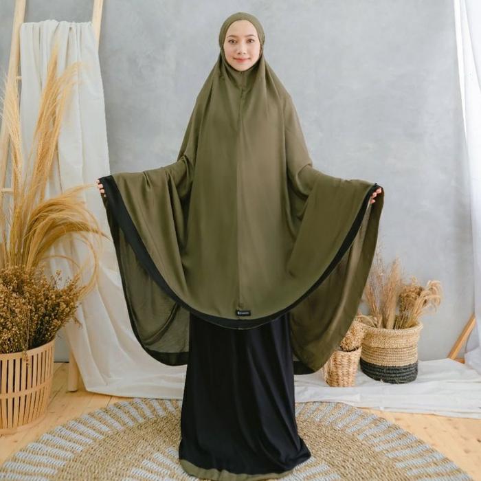 Ready.. Mukena Zianisa New Salwa Series Mix Plain 2IN1