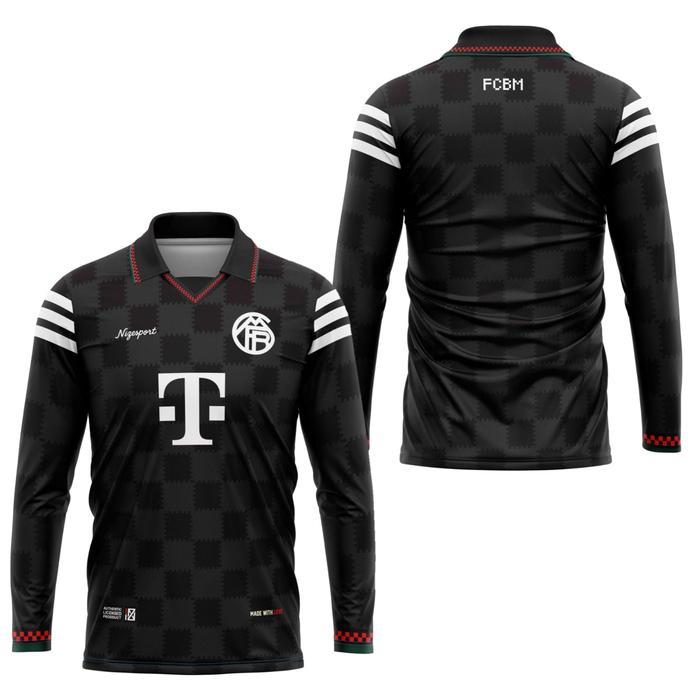 PREMIUM Nizesport - Jersey Bayern Munchen Hitam LS Long Sleeve Lengan Panjang Vintage Fantasi Retro