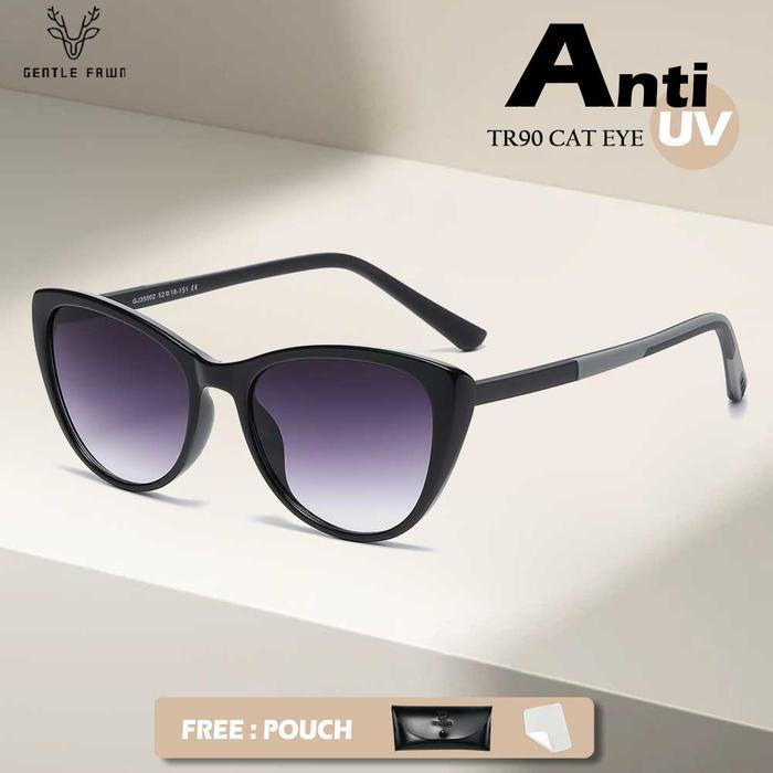 CUCI GUDANG Gray Pink Kacamata Sunglasses Anti Silau Sinar UV Model Cat Eye Terbaru Bahan TR90 Fashi