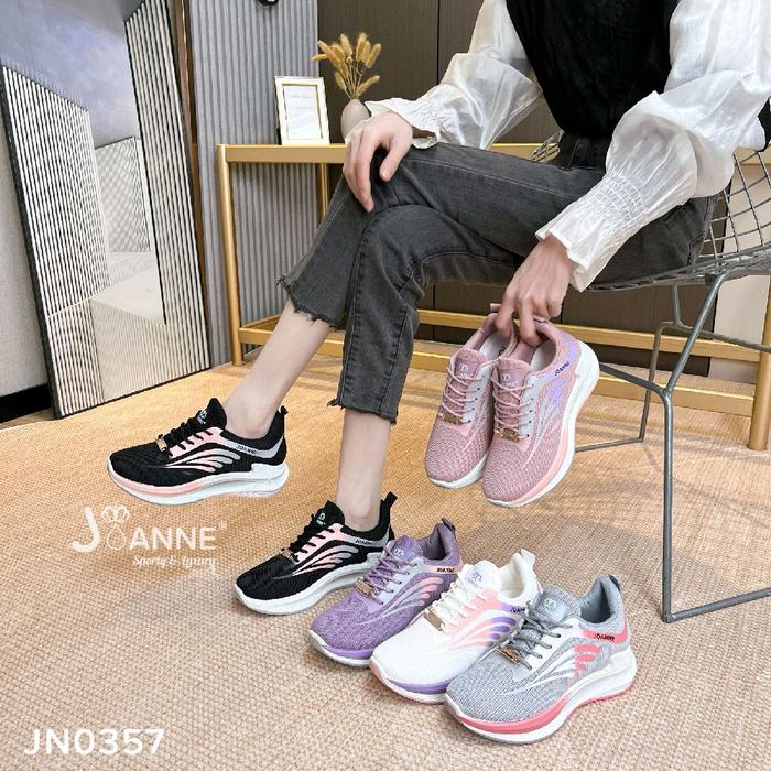 READY #JN0357 SEPATU JOANNE CASUAL SPORT FLYKNIT SNEAKER SHOES SEPATU WANITA TERBARU