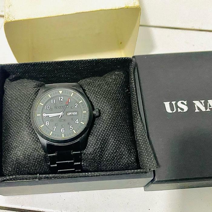 US NAVY Jam Tangan Pria Original dengan Desain Tahan Lama dan Tampilan Mewah
