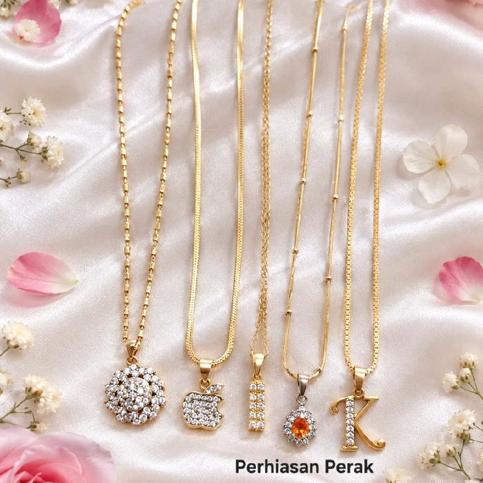 Kalung Perak 925,Kalung wanita.perak asli lapis mas