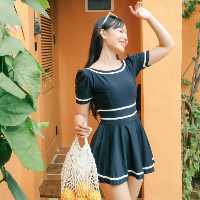 Carnaby Swimdress 2-piece Swimsuit rok lepas pasang baju renang swimwear beach pantai dress wanita p